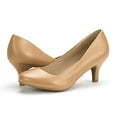 thumbnail image 5 of Dream Pairs Women's Bridal Wedding Party Low Heel Pump Shoes Luvly Taupe/Pu Size 7, 5 of 6
