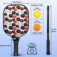 thumbnail image 4 of Pickleball Paddles Set,Pioneer Flower Floral Print Pattern Fiberglass Surface Pickleball Racket Set with 2 Indoor Outdoor Pickleball Balls and Pickleball Bag,Pickle-ball Equipment, 4 of 6