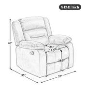 Highsound Electric Lift Recliner With Heat and Massage, Heavy Lounge Chair With Padded Arms and USB, Suitable for The Elderly