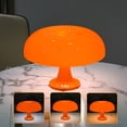 thumbnail image 2 of Retro-Style Table Lamp, Mushroom Shape, Flexible Goose Neck LED with Button Switch for Brightness Adjustment, USB Plug Powered, in Three Warm Colors, Ideal for Home and Office Decor, 2 of 9
