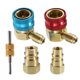 thumbnail image 1 of Juego de adaptador de Acoplador rápido de 90 grados R1234Y para aire acondicionado de coche azul rojo dorado, 1 of 7