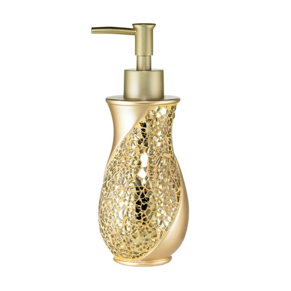 Designer Home Premium Premium Decorative Countertop Ensemble Bath Accessory Lotion / Soap Pump, Gold