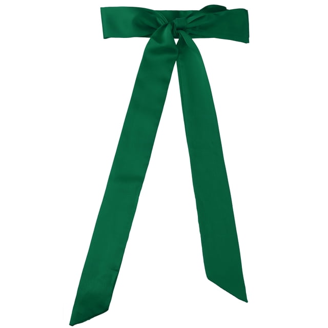Bufanda flaca de mujer Color sólido Bufandas largas puras Pañuelo para el cuello Verde oscuro 196*5cm/77.17*1.97 inches(L*W)
