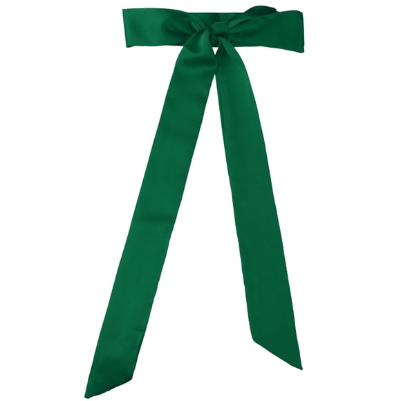 Bufanda flaca de mujer Color sólido Bufandas largas puras Pañuelo para el cuello Verde oscuro 196*5cm/77.17*1.97 inches(L*W)