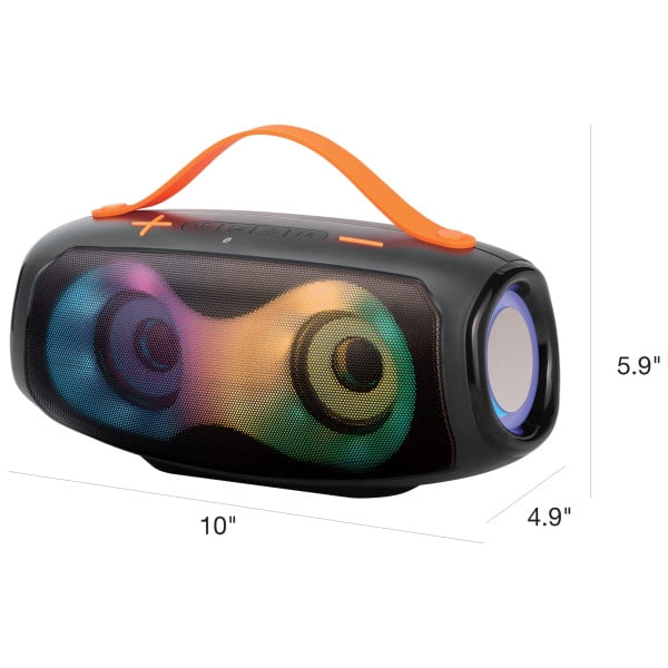 iLive IPX4 Splash Wireless Bluetooth Water Resistant Speaker with LED Lights, ISBW414B