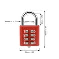 8Digit Combination Padlock Push Button Locks for Locker Red