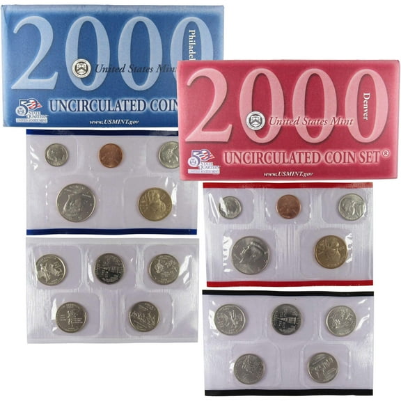 2000 Uncirculated Coin Set U.S Mint Original Government Packaging OGP