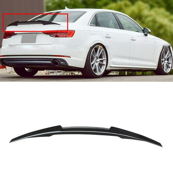 NINTE Rear Wing Spoiler for 2016-2021 Audi A4 B9 S4 M4 Style Gloss Black 1 PCS