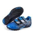 thumbnail image 2 of Soccer Cleats Outdoor Kids Atheletic Turf Football Shoes Toddlers Boys Girls Blue/Black, 2 of 6
