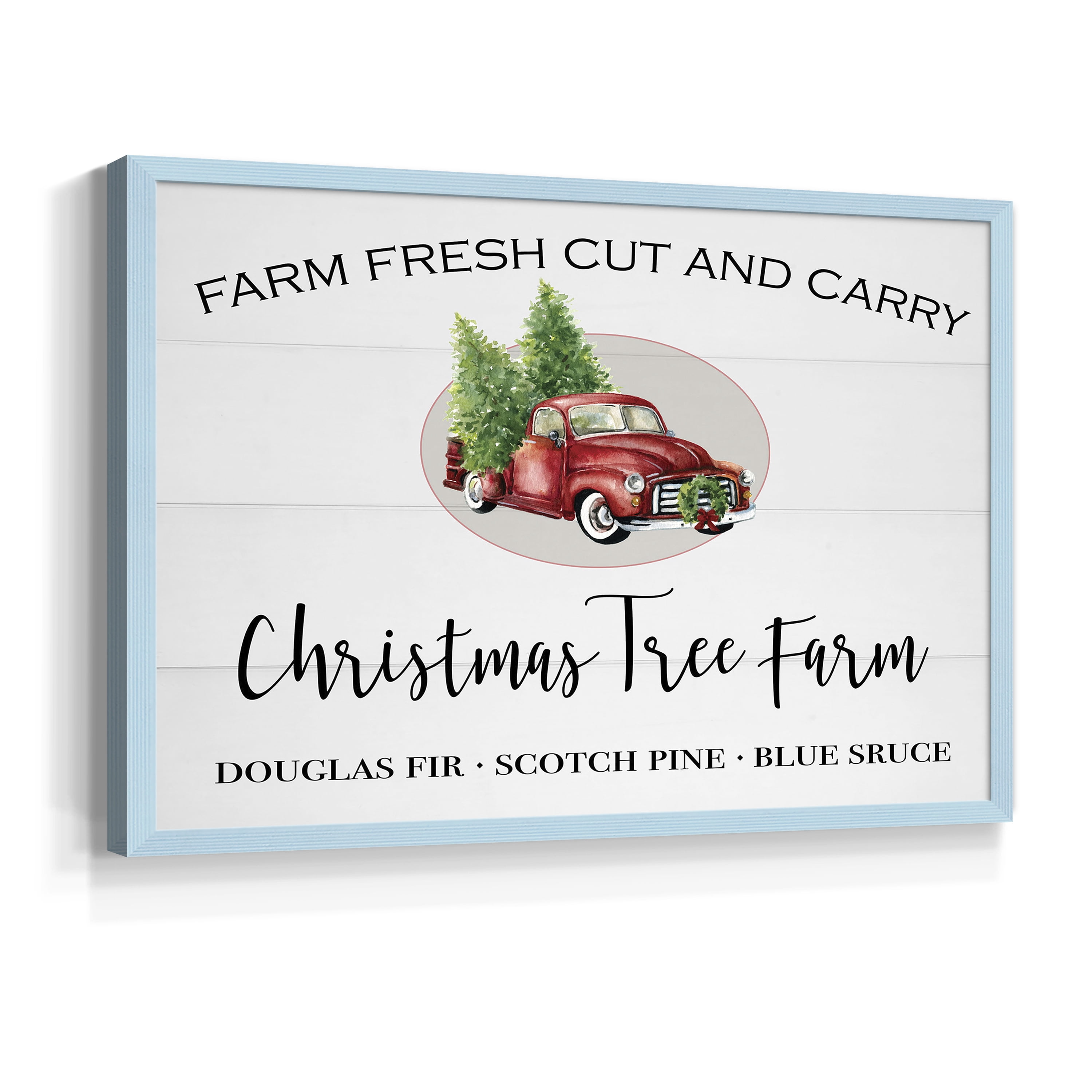 Christmas Tree Farm by Carol Robinson - Restickable Framed Giclée Print