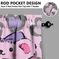 thumbnail image 3 of 2 Piece Set Kitchen Curtains Small Short Cafe Window Curtains Hello Kawaii Cat Cute Rod Pocket Bathroom Tier Window Treatment Drapes 27.5x39inch, 3 of 4