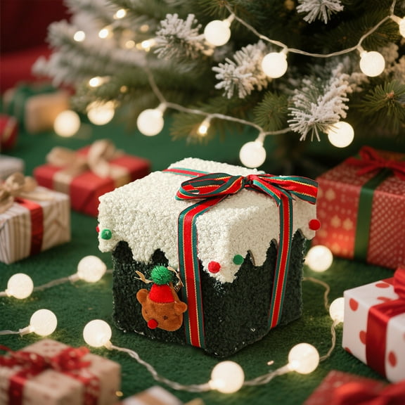 Dongrere Christmas Velvet Gift Box Empty - Decorative Holiday Packaging for Sweets and Small Gifts