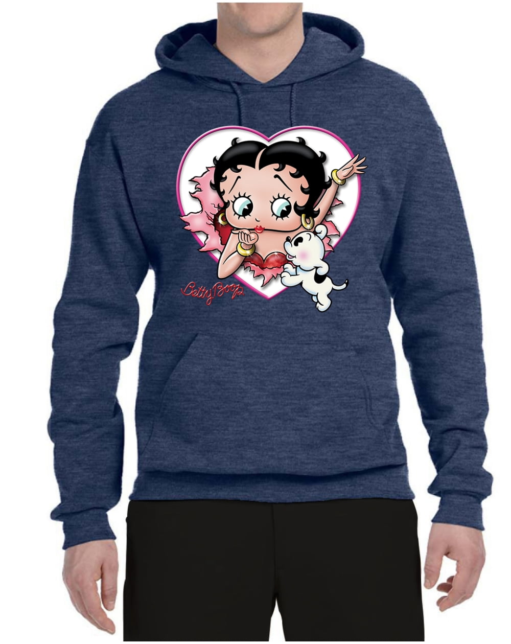Wild Bobby Betty Boop Heart Blowing Kiss Dog Betty Boop Unisex