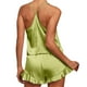 thumbnail image 4 of Conjunto de dobladillo con volantes y bloques de colores con estampado informal para mujer, traje de chaleco con tirantes sexy para el hogar Fridja  nalpqowj49198, 4 of 9