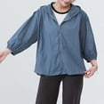 thumbnail image 5 of KyCheLot Women's Plus Size Coats Long Sleeve Zip up Solid Color Hoodie Jackets Loose Breathable Workout Clothes, 5 of 7