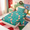thumbnail image 2 of Manfei Merry Xmas Twin Sheets,Cartoon Animals Bedding,3 Pieces,1 Flat Sheet,1 Fitted Sheet and 1 Pillowcase, 2 of 6