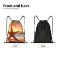 thumbnail image 5 of Bingfone Starfish Sunset Sea Beach Drawstrings Backpacks Bags For Men Women Gym Drawstrings Bag, 5 of 9