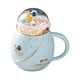 thumbnail image 2 of Taza de astronauta linda, taza novedosa para café, té, leche, taza de té divertida, café de cerámica Azul claro, 2 of 9