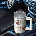 thumbnail image 5 of 40oz Halloween Tumbler with Handle – Skeleton Pumpkin Ghost Drinkware with Lid and Straw – Creepy Theme Travel Cup – Halloween Birthday Gifts, 5 of 5