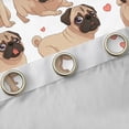thumbnail image 4 of Homewish Cute Cartoon Dogs Black Out Curtains,Kawaii Loves Pattern Curtains Pack of 2 (42x63 Each),Pink White Brown Bedroom Curtains For Boys Girls,Microfiber Bedroom Decor, 4 of 6