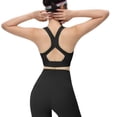thumbnail image 4 of iHPH7 Sports Bras for Women Criss-cross Back Padded Strappy High Impact Sports Bras for Women No Underwire Black L, 4 of 4