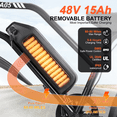 thumbnail image 4 of Electric Bike for Adults,750W Motor,28MPH Electric Bicycle, 48V 15Ah Removable Battery Up to 80 Miles, 20" Fat Tire E-Bike with 7-Speed, NFC Smart Display & UL2849, 4 of 14