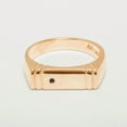 thumbnail image 5 of LBG British Made 10k Rose Gold Natural Sapphire Mens Band Ring - 25 size options - Size 10.5, 5 of 6