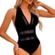 thumbnail image 1 of Traje de baño de una pieza para mujer, sexy, con escote en V profundo y espalda cruzada, 1 of 5