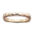 thumbnail image 1 of Bague Carrée en Argent Sterling Stackable Expressions Rose Poli Taille 8, 1 of 3
