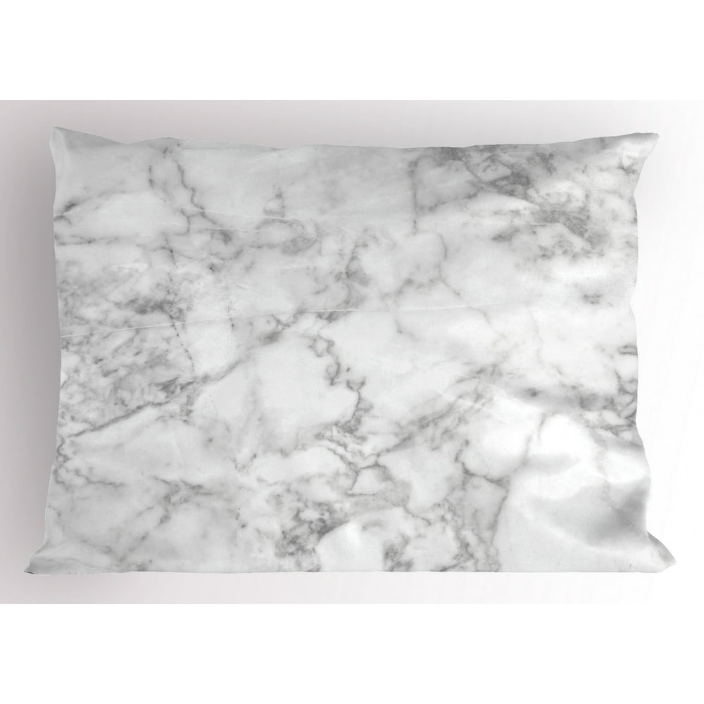 Marble Pillow Sham Nature Granite Pattern with Cloudy Spotted Trace