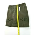 thumbnail image 4 of new ROMEO + JULIET Couture women mini skirt RJ39901 leather-like olive sz S $140, 4 of 12