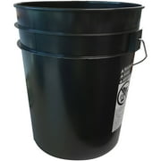 Encore Plastic Round Pail With Handle, White, 5 Gallon