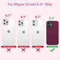 thumbnail image 2 of HTOOQ Compatible with iPhone 12 Mini Case 5.4 inch(2020),Liquid Silicone Case Gel Rubber Full Body Protection Shockproof Drop Protection Case(Wine Red)Wine Red, 2 of 7