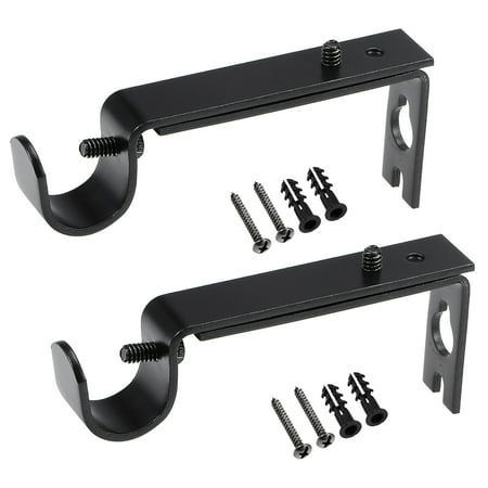 Curtain Rod Bracket, Iron Single Holder Support for 20mm Drapery Rod ...