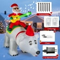 thumbnail image 6 of 7ft Christmas Inflatable Santa Claus on Polar Bear Playing a Guitar, LED Lights Outdoor Indoor Holiday Decorations, Christmas Blow up Lawn Inflatables for Christmas Garden Yard Decoration, 6 of 7