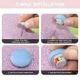 thumbnail image 4 of 16 Pcs Quilt Fixing Clips Duvet Clips Bedding Holder Pins Fasteners Mushroom Round Fixing Clips for Thin Thick Quilts Blanket Sheet Bed Skirt Cushion Curtain (Blue+Pink+White+Gray), 4 of 7