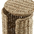 thumbnail image 6 of Casafield Toilet Paper Roll Holder with Lid - Natural, Fits 3 Rolls, Free Standing Seagrass Bath Tissue Storage Organizer for Bathroom, 6 of 8