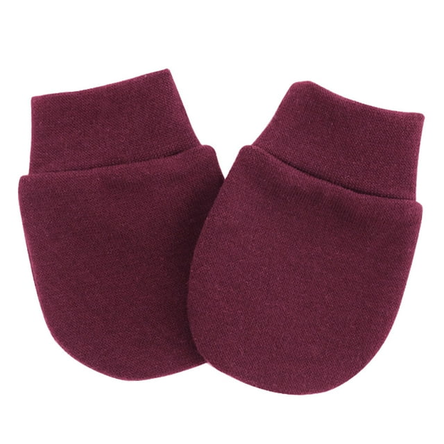 Guardurnaity Manoplas para bebés Sensación cómoda Guantes para recién nacidos Estilo clásico Diseño considerado Accesorios para bebés guantes y mitones vino rojo