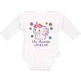 thumbnail image 3 of Inktastic My Auntie Loves Me- cute unicorn Boys or Girls Long Sleeve Baby Bodysuit, 3 of 5