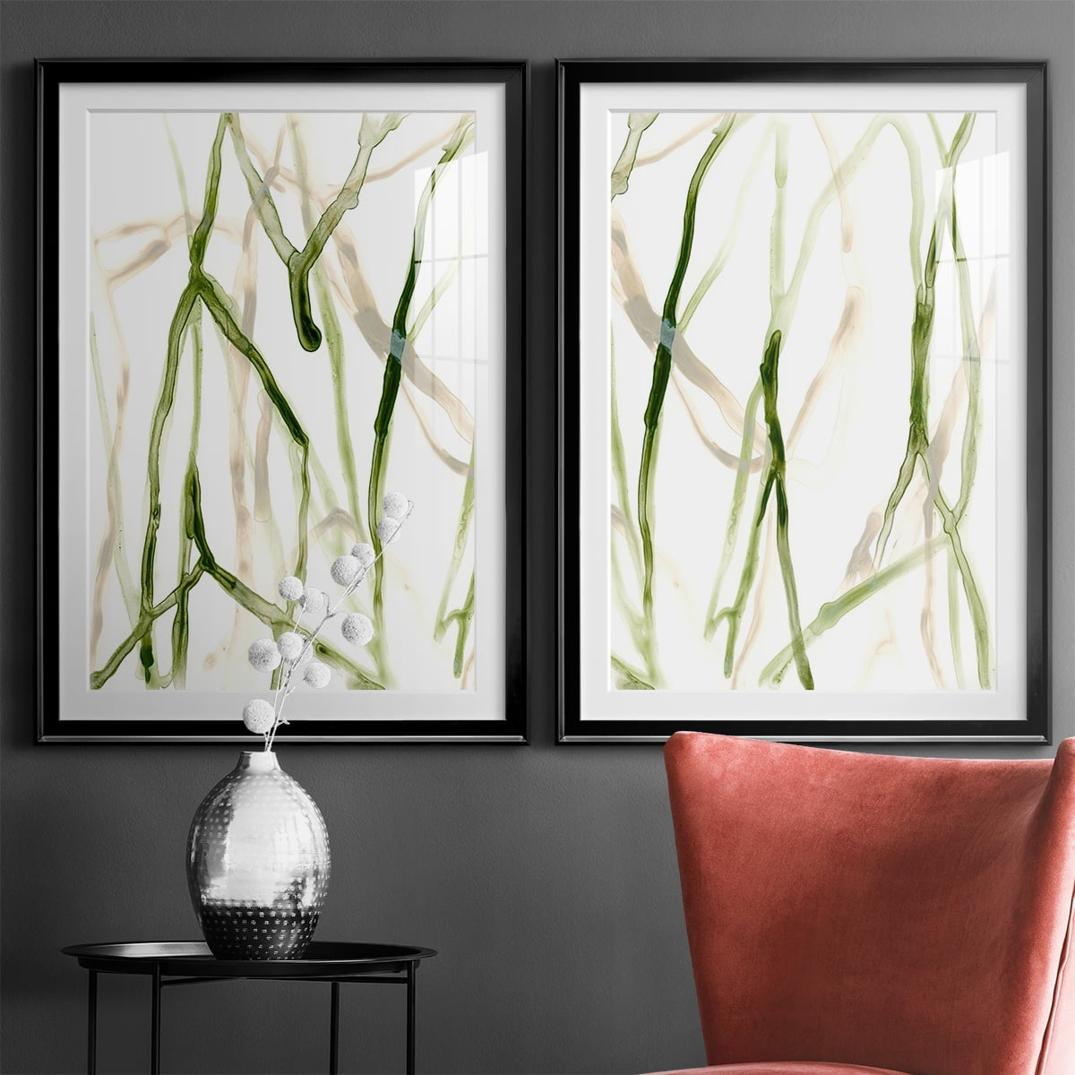 Wexford Home Runnel VII Premium Framed Print, 18.5" x 24.5" - Ready to Hang, Black (Set of 2)
