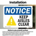 thumbnail image 3 of Keep Aisles Clear OSHA Notice Vinyl Decal Label 5 Inch x 3.5 Inch - 10 Pack, 3 of 6