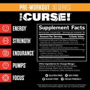 JNX Sports® The Curse Pre Workout Powder Orange Mango Pre Workout Mix for Energy and Focus, 50 Serves