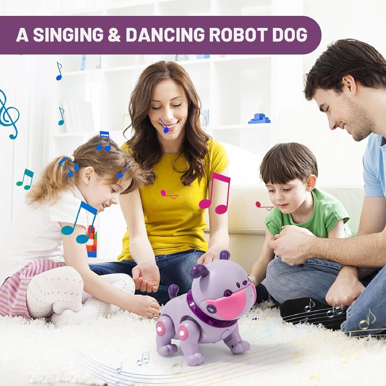 RUIG Robot Dog Remote Control Robot Toys with Sing Dance, Kids Robot Toy,Interactive Mechanical Dog Music Dance Recording Reread Remote Toy Dog, Present for Kids Boys and Girls