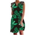 thumbnail image 1 of Vestido estampado adelgazante de encaje sin mangas con cuello en V casual de verano para mujer Fridja hjkh6346, 1 of 5