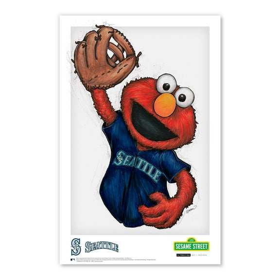 Seattle Mariners 11" x 17" Sesame Street Poster Print
