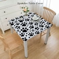 thumbnail image 2 of BANET  Black Animal Print&nbsp;Table&nbsp;Cover Tablecloths Rectangle Table Cover Waterproof Cute Pet Cat Dog Birthday Party Decorations White, 2 of 7