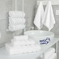 thumbnail image 3 of 6 Piece Towel Set, 2 Bath Towels 2 Hand Towel 2 Washcloths, 600 GSM 100% Cotton Turkish Towels for Bathroom, White Towel Sets, 3 of 4