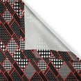 thumbnail image 3 of Ambesonne Shapes Kitchen Curtains, Geometric Retro Illustration, 55"x39", Scarlet White Black, 3 of 3