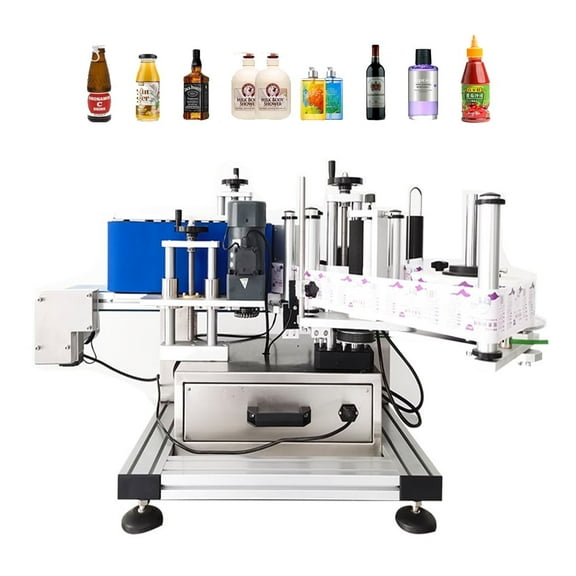 TECHTONGDA Automatic Desktop Conveyor Round Bottle High Speed Labeling Machine LT-150