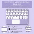 thumbnail image 3 of 360° Rotatable Touchpad Keyboard Case for iPad Air 11" M4/M3/M2 & iPad Air 5/4 10.9", Magnetic Clear Folio with Pencil Holder，Purple, 3 of 9